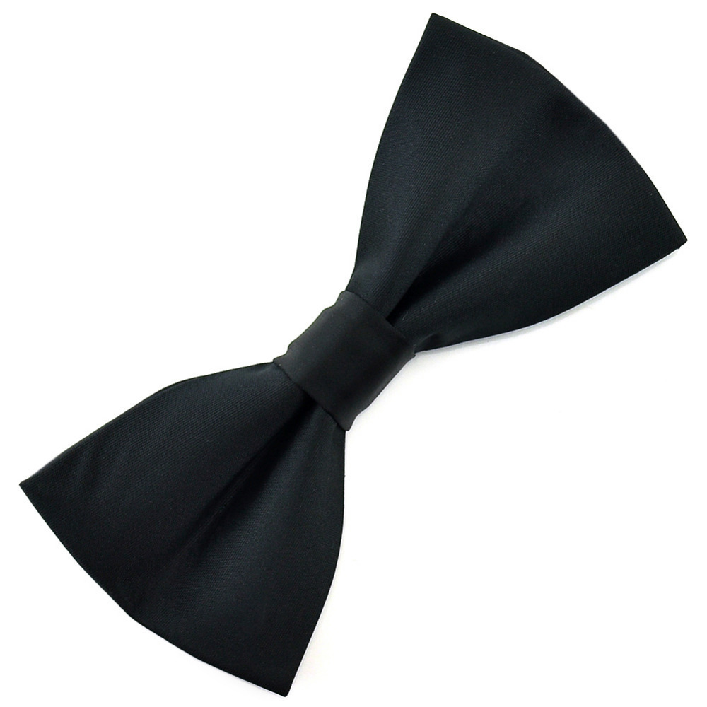Cheap black bow ties Bow ties are available in band collar, clip-on and self-tie styles, and many have matching pocket squares and cummerbunds, too. On a daily basis we fill large orders for businesses, restaurants, caterers, churches, choirs, schools, universities, clubs, fraternities, individuals, you name it.