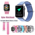 Casual Style Luxury For Apple Watch Band Colorful Nylon iWatch Strap 38mm 42mm Watchband With Adapter