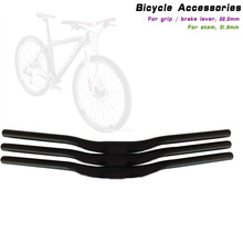 Mountain bicycle handlebar 31.8 / 22.2 * 620mm aluminum black Swallow shaped Handlebar