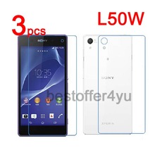 (3*Front + 3*back) Anti-scratch CLEAR LCD Screen Protector Guard Cover Film For Sony Xperia Z2 D6503 D6502 L50w Protective Film