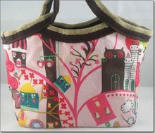30pcs/lot Floral design Mini Handbag/Coin Purse Printed Cloth