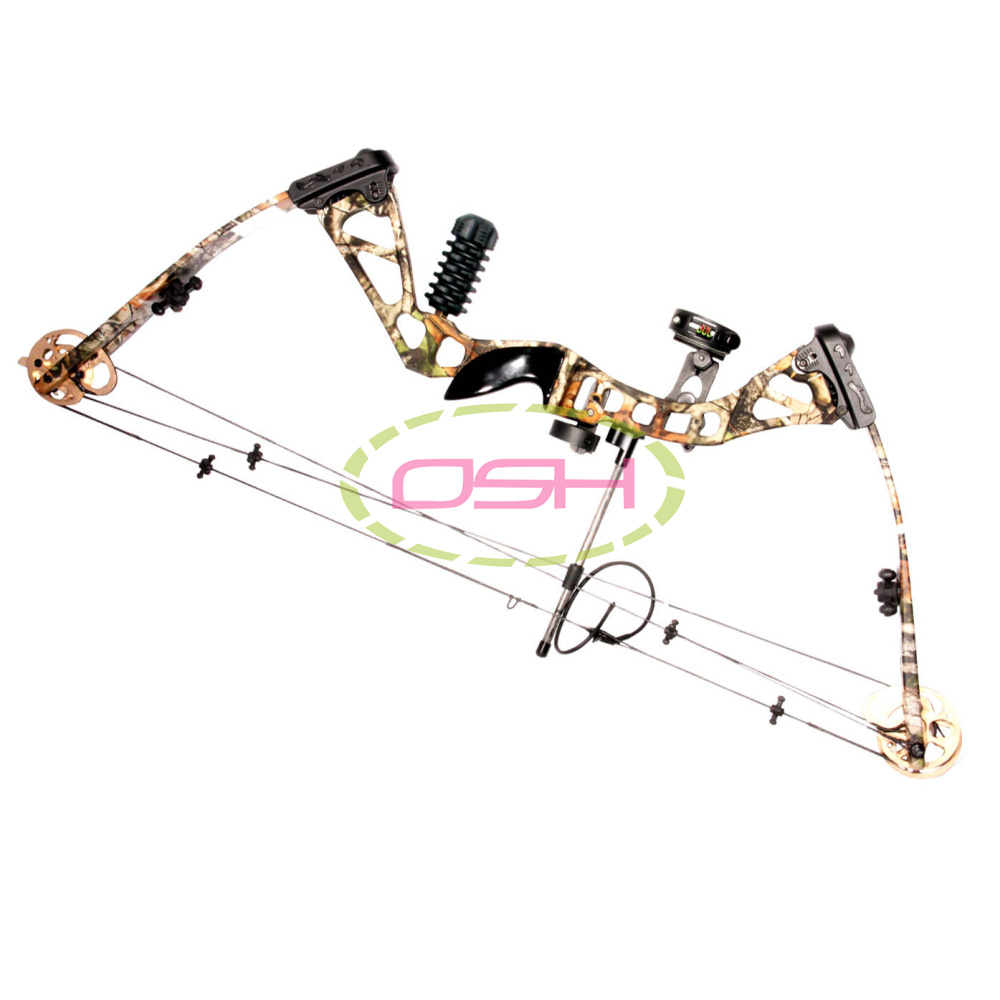 New most Let off 80 China Archery Black and Camouflage 60lbs hunting and shooting compound bow
