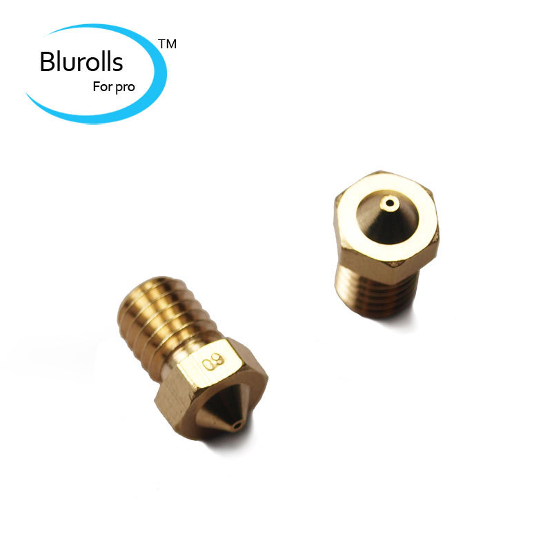 3d printer parts diy reprap e3d v6 brass nozzle 0 6mm1 75mm filament e3d v6 hotend