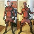 Hot Marvel Halloween Cosplay Full Body Deadpool Costume Adult Digital Print Lycra Costume Halloween Costumes For