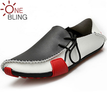 Men Shoe Driving Boat 2016 Shoes for Men Casual Shoes Fashion Real Leather Slip On Outdoor Men’s Lofer Patchwork Plus Size