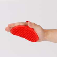 Freeshipping Pet Cleaning Comb Dog Massage Brush Grooming Glove Bath Brush Comb Red/Blue Pet Cleaning Products