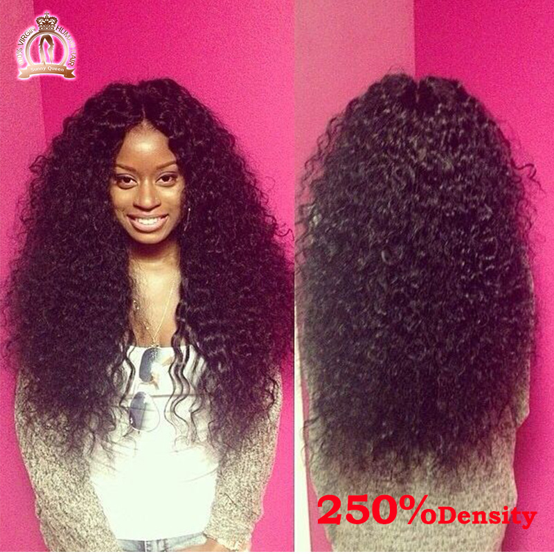 250% High Density 6A Full Lace Human Hair Wigs For Black Women Mongolian Kinky Curly Wig Lace Front Human Hair Wigs 12