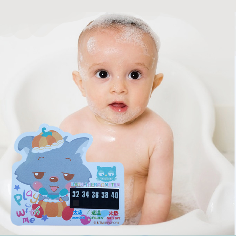 Little Walf Cartoon LCD Bath Thermometer Infant Baby Bath Water Temperature Digital Thermometer Plastic Temperature Thermometer