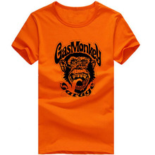 Printed Gas Monkey t shirts Monkey Sticker Gas Monkey t shirts Brand Fashion Casual Tshirt Clothing