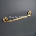 Free Shipping Wholesale And Retail Good Quality Bathroom Brass Safety Grab Bar Golden 49 cm Wall