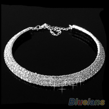 Hot Sale New Women Crystal Rhinestone Collar Necklace Choker Necklaces Wedding Birthday Jewelry 1JU7