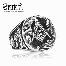 New Design Masonic Ring For Man Stainless Steel Master Masonic Signet Rings Free Shipping Gothic Vintage BR8-148