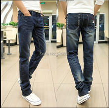High quality 2016 New Listing Four Seasons Fashion Slim Pocket Grid Design Casual Jeans Boutique Jeans