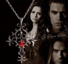 Collier Gothic Jewelry Necklace For Man The Vampire Diaries Bijouterie Cross Necklace Steampunk Collier Femme Necklaces