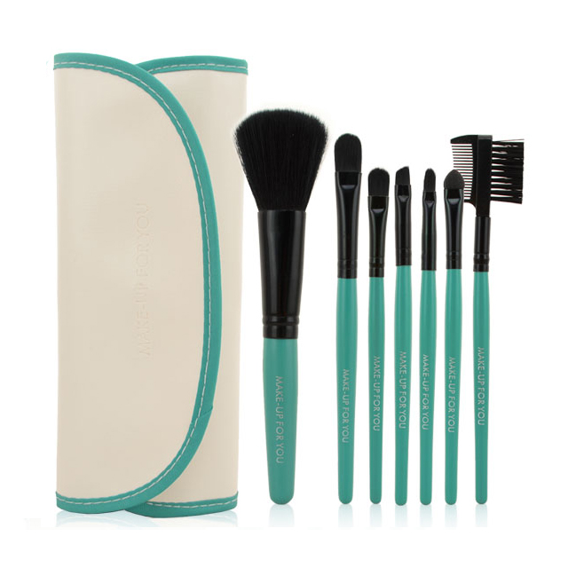 BlueCoral Color Brand New Fashion Professional 7 pcs Makeup Brush Set tools HOT Make up Toiletry