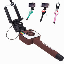 cartoon hello kitty Instagram Selfie Stick silicone case For iphone samsung mobile cell phone Camera Monopod cover For starbuck