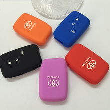 silicone key protection cover for TOYOTA Camry Highlander Prado Crown Land Cruiser Prius Aqua Hilux Rav4