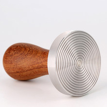 Italian rosewood handle stainless steel tamp