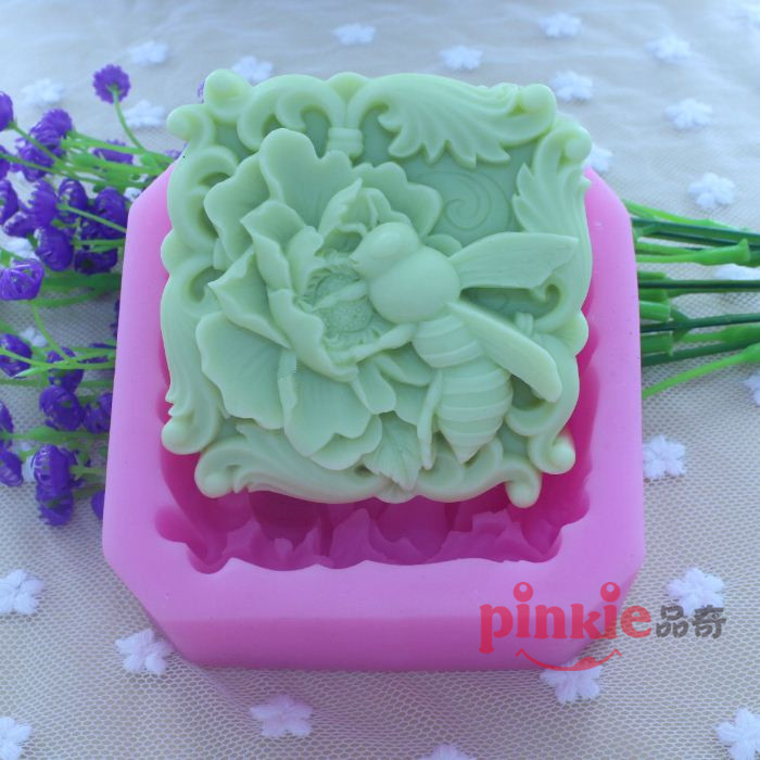 Bee-flowers-Handmade-SOAPfondant-mold-resin-clay-chocolate ...