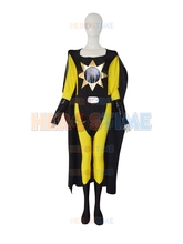Yellow & Black Sun Spandex Custom Superhero Costume halloween cosplay costumes the most popular zentai suit free shipping