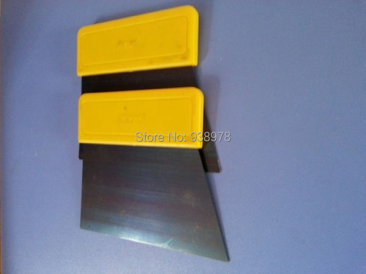 Trapezoid Steel Scraper with Yellow Plastic Handle squeegee (3).jpg