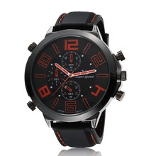 Caliente venta V6 hombres de la marca de moda reloj del silicón del deporte exterior para hombre de cuarzo relojes militares reloj grande del Dial Horloge