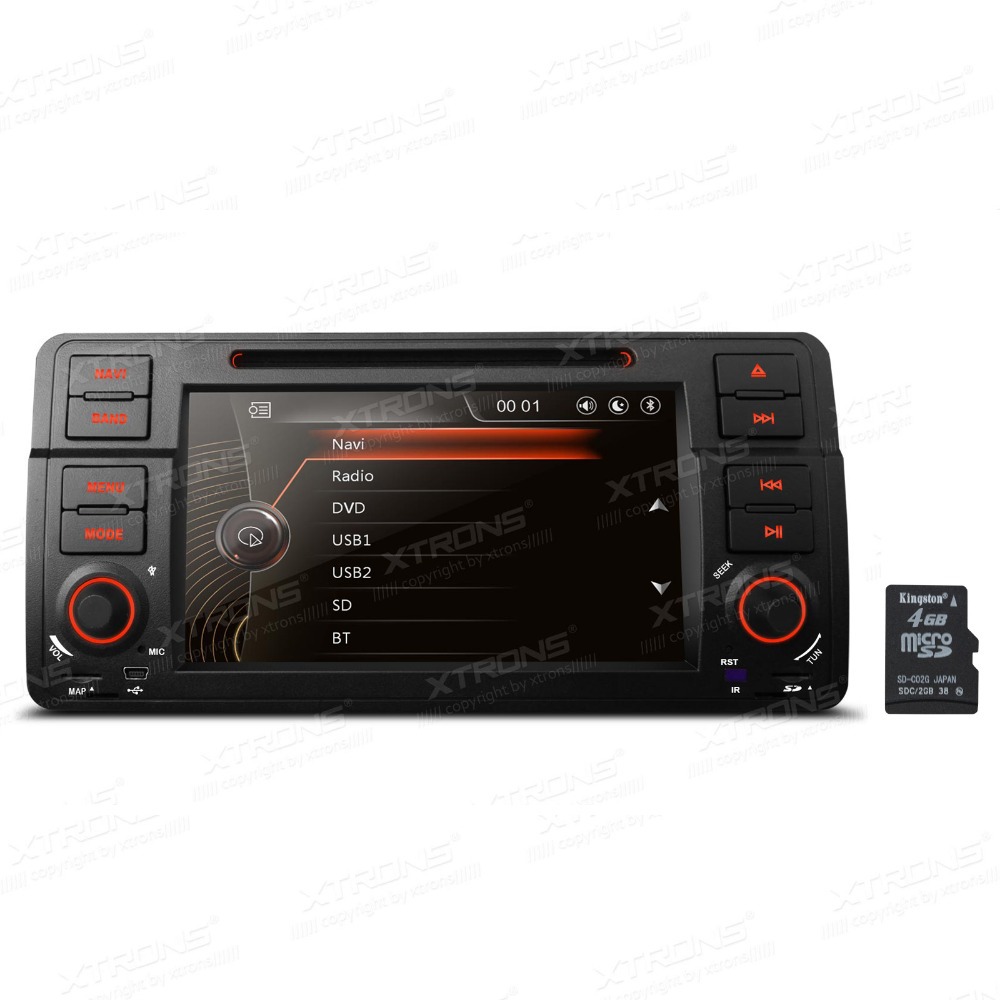 XTRONSCarStereoCDDVDPlayerGPSBluetoothRadioCDCforBMWE46