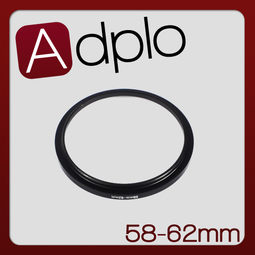 58-62mm Step-Up Metal Adapter Ring / 58mm Lens to 62mm Accessory
