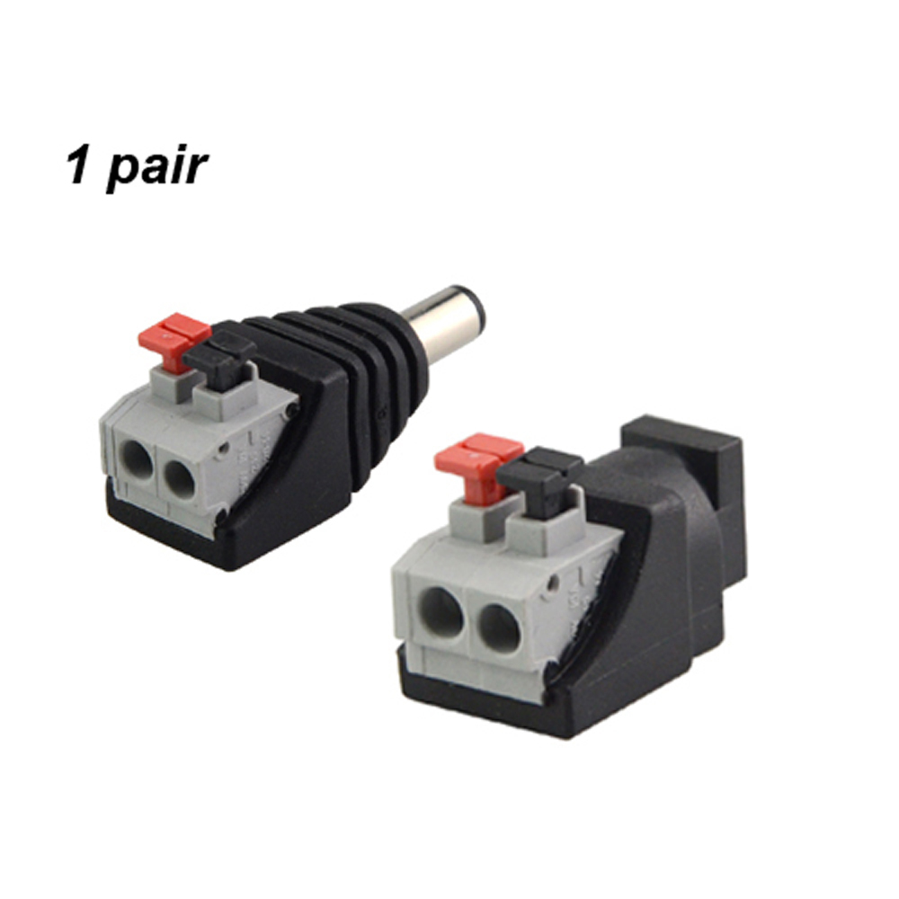 1pair 5.5 x 2.1mm DC Power male Female wire connector Plug Mark
