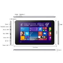 Original Cube U80GT Z3735F 3G Dual Boot 2G 32G 8 inch Windows 8 1 Android 4