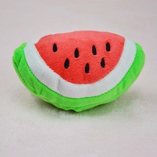 Cute Watermelon Plush pet dog cat Sound squeakers squeaky Toy for small dog Chihuahua dog chew toy pet product