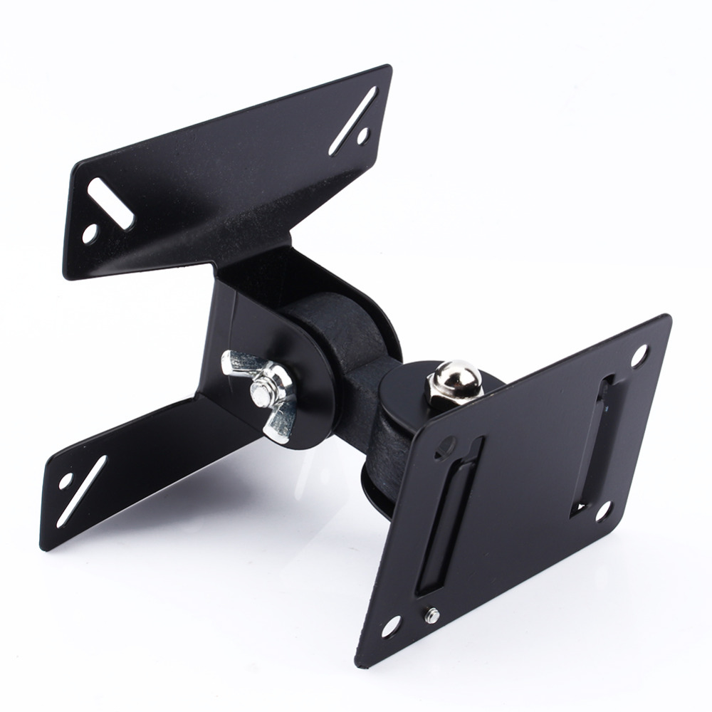 1Pcs 14 inch to 24 inch Black Wall Mount LCD TV Monitor Brackets Flat Screen TV Holder Adjustable