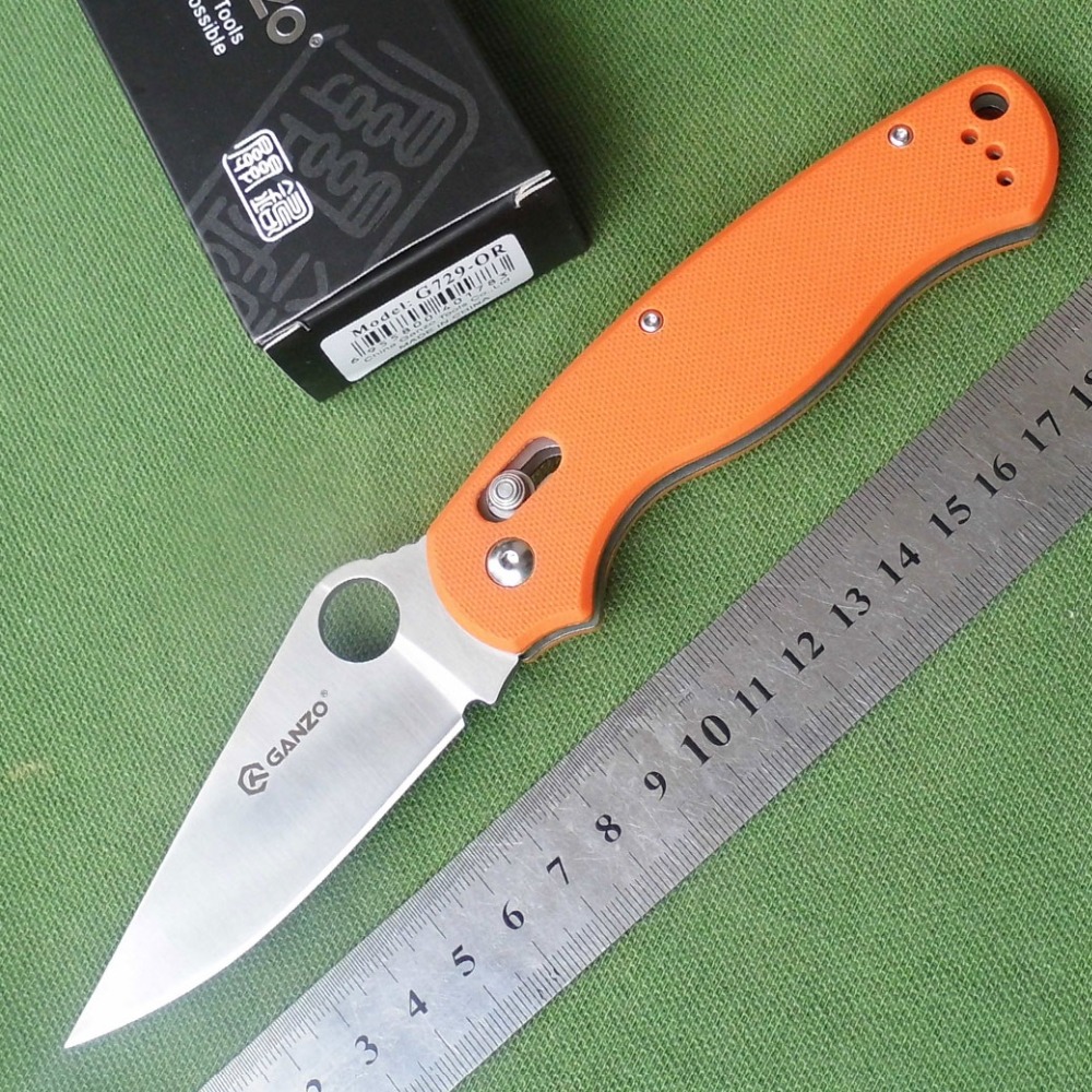 Гаджет  Ganzo G729-OR Folding Knife 440C Blade Orange G10 Handle G729 w/Draw String Bag & Paper box None Инструменты