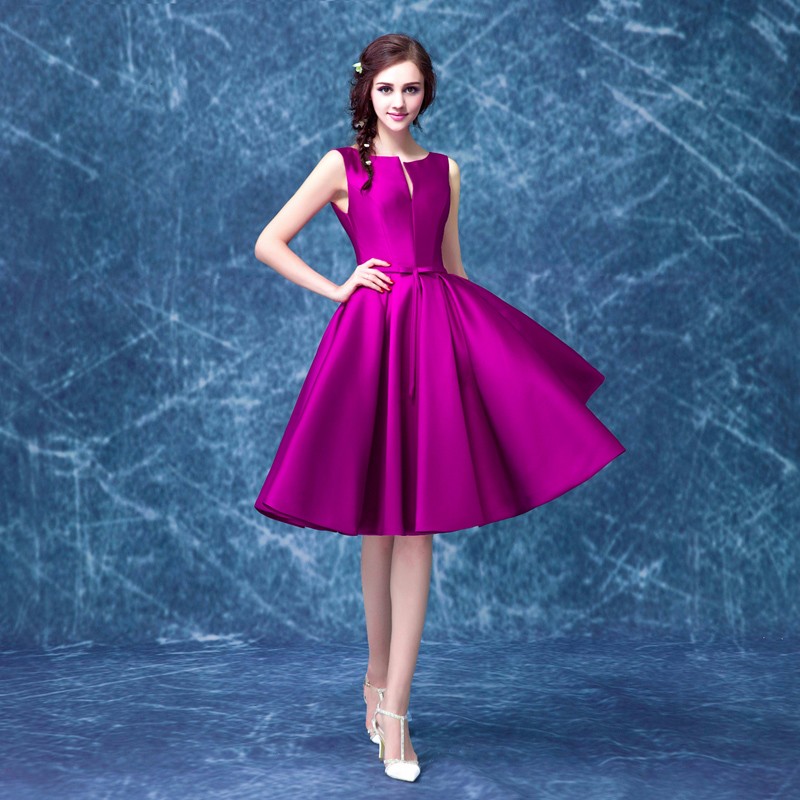 vera satin lace up formal dress plum