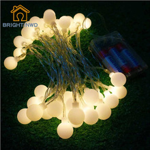 Holiday Lighting4.2M 40LED Battery Operated String light Orb For Garland Party Wedding Decoration Christmas Flasher Fairy Lights