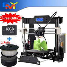 Newest 2016 Upgraded Quality High Precision Reprap Prusa i3 DIY 3d Printer kit with 2 kg filament 8GB SD card and LCD for Free