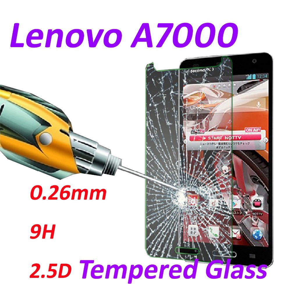 0 26mm 9H Tempered Glass screen protector phone cases 2 5D protective film For Lenovo A7000