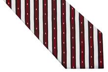 NT0583 Red Black White New Classic Silk Polyester Jacquard Woven Neck Tie Formal Casual Party Knitted