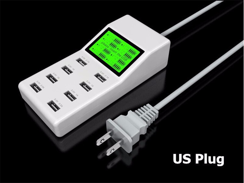 US-EU-UK-Multi-8-Usb-Ports-Charger-with-Lcd-Screen-Dc-Voltmeter-Smart-Wall-Charger-for-Yotaphone-2-Doogee-X5-S6-18650-Cell-Phone (10)