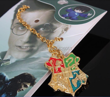 Harry Potter Jewelry Necklace Hogwarts School Badge Necklace College Pendant Gold Chain Necklace collares mujer colar