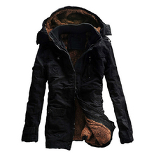 2015 New Arrived Fashion Winter Wool Men s Jacket Add Fur Warm Coat Black Khakin Snow