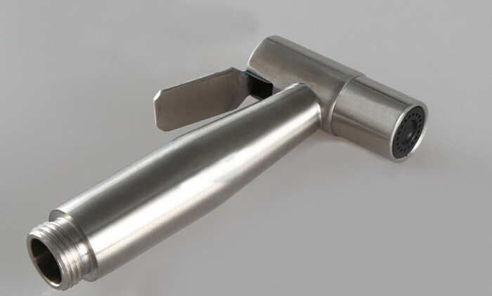 Description Picture 5 of itemstainless steel brushed nickel Round Handheld Bidet Portable Bidet Shower Set With Brass Bidet Valve BD621