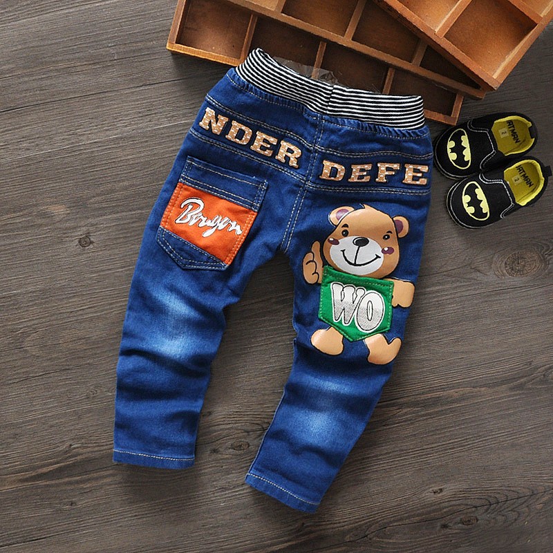 Spring Autumn kids Jeans Long Pants baby For boys font b Girls b font Children jeans