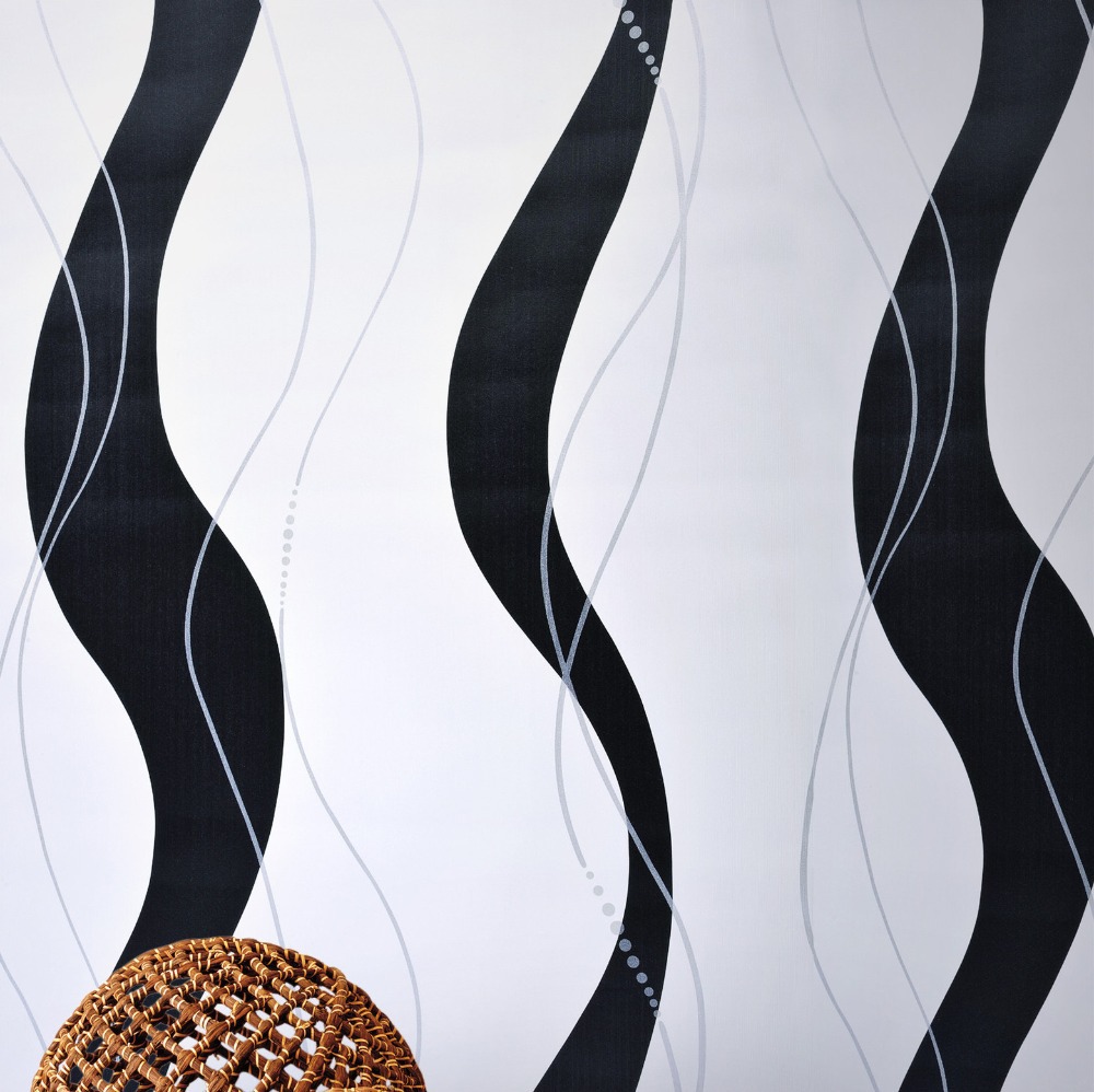 Wallpaper Picture More Detailed Picture About Geometric Striped - Geometric Striped Wallpaper Wave Line Curve Abstract Wall Paper Blackwhite Modern Wallpaper Roll wallpaper picture more detailed picture about geometric striped - geometric striped wallpaper wave line curve abstract wall paper blackwhite modern wallpaper roll