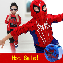 Spiderman Children Boys Clothes 3pcs/Set coat+vest+pant Clothing set Baby Boy Sports Suits 2-6 Years Kids Clothes Tracksuits
