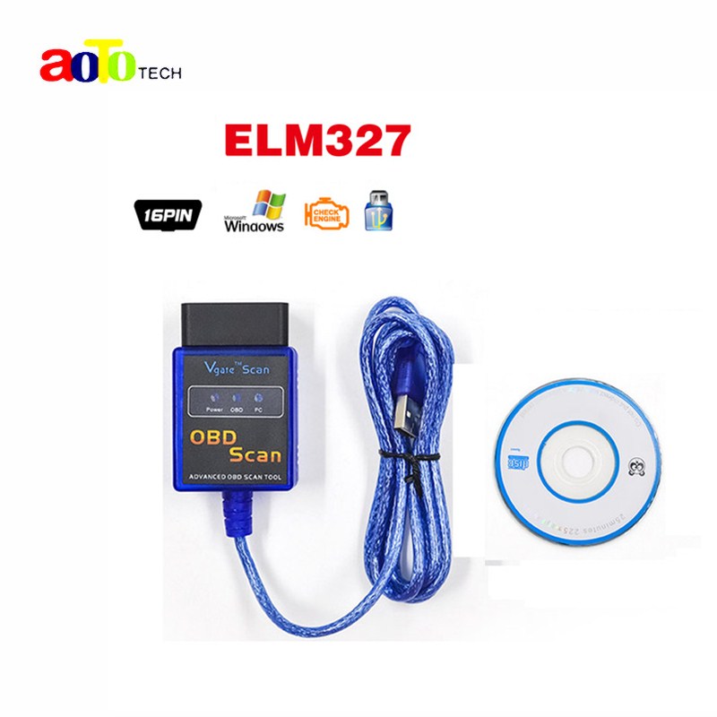 Vgate USB ELM327 OBD2 / OBDII ELM 327 V2.1 -  OBD      ELM327