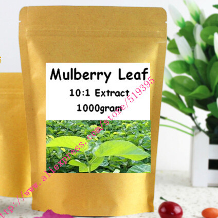 1000gram Natural Mulberry Leaf 10:1 Extract Powder free shipping