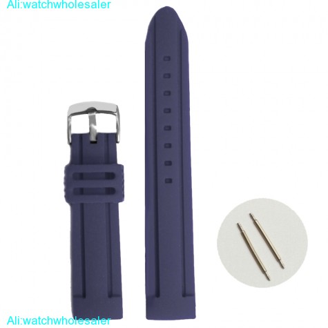 20mm Navy Blue Color Silicone Jelly Rubber Unisex Watch Band Straps WB1072Q20JB