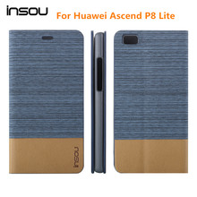 Original Huawei P8 lite case,Luxury Demin Wallet Stand Flip Phone Bag Cover Leather Case for Huawei Ascend P8 Lite Mini Case