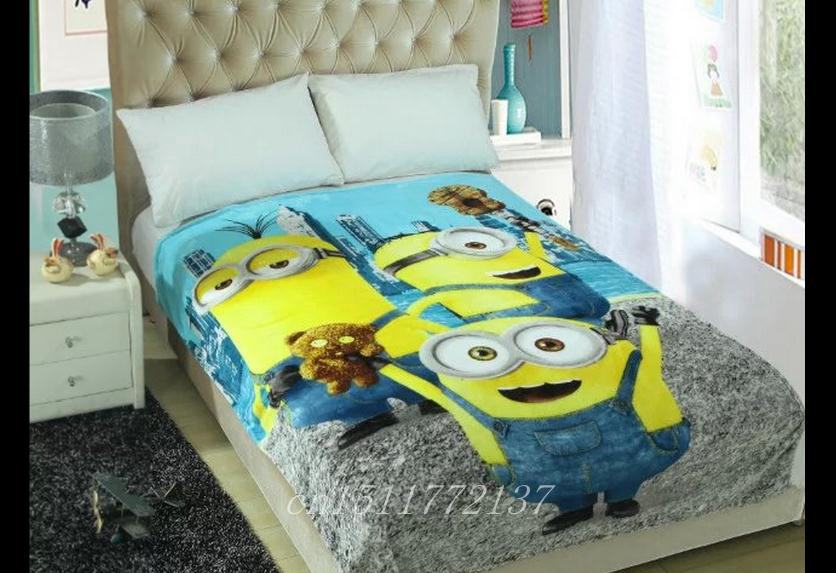 Wholesale Hot Saleing NEW Fashion Minions Blanket 150*200cm blankets for beds KIDS bedding baby children Boys blankets
